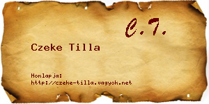 Czeke Tilla névjegykártya